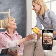 Personalized Tumbler with Pictures Text Name, Custom Stainless Steel Tumbler with Lid, Personalized Gifts for Women, Men, Christmas Birthday Mother's Day Gifts for Mom, Dad, Friend