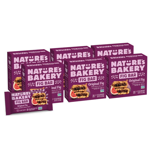 Nature’s Bakery Whole Wheat Fig Bars, Strawberry, Real Fruit, Vegan, Non-GMO, Snack bar, 7 boxes with 12 twin packs (84 twin packs)