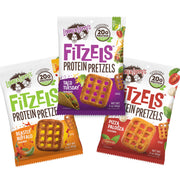 Lenny & Larry's FITZELS Protein Pretzels (Cinnamon Buns) 8 Individual Bags 3 oz Each – High Protein Snacks with 20g of Plant Based Protein – Healthy Vegan Pretzels – Delicious Salty Taste
