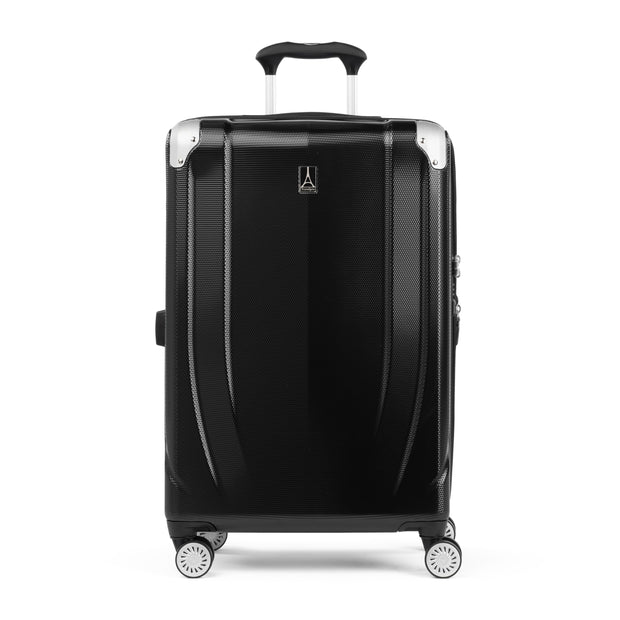 Travelpro Pathways 3 Hardside Expandable Luggage, 8 Spinner Wheels, Lightweight Hard Shell Suitcase, Cloud Grey, Checked Medium 25 Inch
