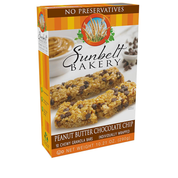 Sunbelt Bakery Peanut Butter Chocolate Chip Chewy Granola Bars, 20 Bars
