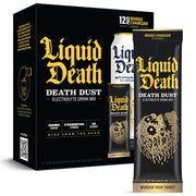 Liquid Death Electrolyte Death Dust, Severed Lime, Mango Chainsaw & Convicted Melon (12-Pack)