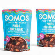 SOMOS Pinto & Black Beans - Gluten Free, Non-GMO, Vegan Ready-to-Eat Microwavable Meals - Delicious, Healthy & Plant Based Convenience - Perfect for Quick, Healthy Dining |10oz Pouch (Pack of 6)