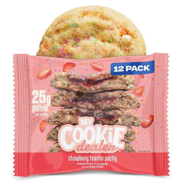 My Cookie Dealer Protein Cookies, Variety Pack (5-Pack, 2.2oz Each) - 15-17g of Protein per Cookie - Individually Wrapped Travel Snacks