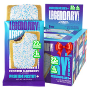 Legendary Foods 22g Protein Pastry - 0g Added Sugar, Low Carb and Gluten Free Keto Snack, Diabetic Friendly High Nutrient Alternative – 8x Double Chocolate Bars