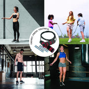 Weighted Jump Rope Workout (1LB) - Tangle-Free Ball Bearing Speed Skipping Rope for MMA Boxing Weight-loss Crossfit Fitness Home Exercise - Adjustable Rope Foam Handles for Men Women Cardio Training