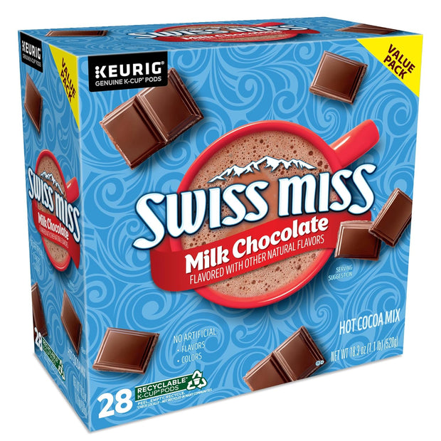Swiss Miss Milk Chocolate Hot Cocoa, Single-Serve Keurig K-Cup Pods, Hot Chocolate, 44 Count