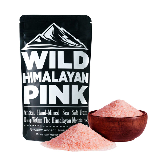 Wild Himalayan Pink Salt Fine Grain 100% Natural Hand-Mined Unrefined Pink Salt, Triple Spring Water Washed, Pure Flavor, 80+ Minerals (5lb Fine - Cooking Size)