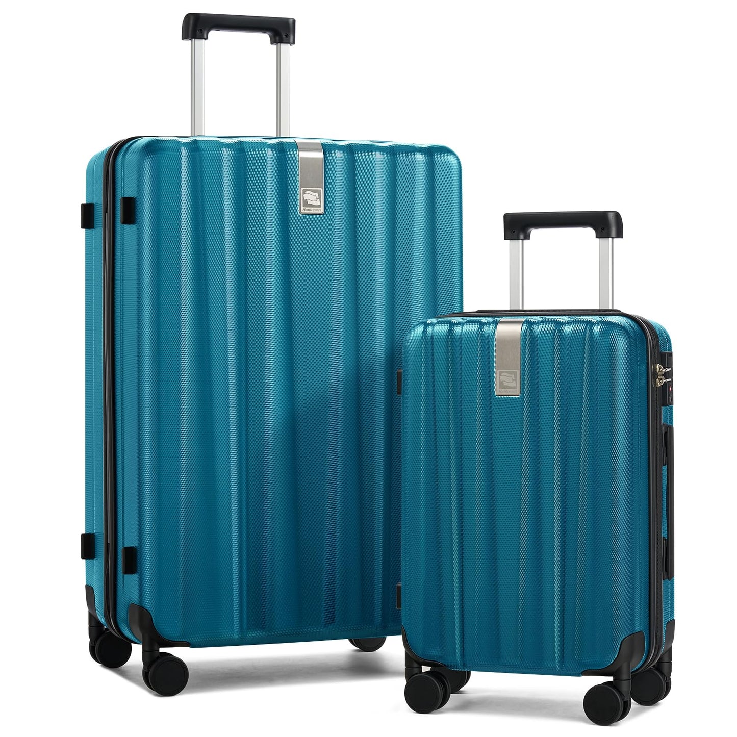 Hanke Expandable Hardshell Luggage Sets 3 Piece Extra Large Suitcases with Lock,28 Inch Luggage with Spinner Wheels, PC Travel Suitcase for Women Men 20 24 29Inch,Blackish Green