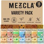 Mezcla Puff Crispy Protein Bars, Gluten Free & Vegan Protein Bars, 10g Protein, Alt for Crispy Rice Treat, Granola Bars & Breakfast Bars, Healthy Snacks for Adults, Variety Pack, 8 Count