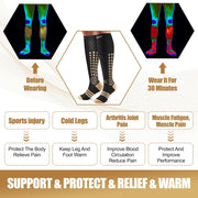 NEENCA Copper Compression Socks, Medical Knee-High Graduated Stockings, Ankle Support for Injury Recovery & Pain Relief, Women & Men Circulation, Swelling, Travel, Pregnancy, Flying—1 Pair, 20-30 mmHg