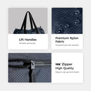 pack all 45L Foldable Duffel Bag, Water-Resistant Sports Gym Bag, Portable Weekender Bag Lightweight for Travel, Fitness and Camping (Navy Blue)