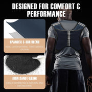 Weighted Vest Men or Women - 5/10/15/20/25/30lbs Weights with Reflective Stripe, Weighted Vest for Workout Equipment for Strength Training Running - Walking Weight Loss