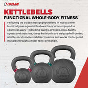 Lifeline Strength Training Kettlebell Weight for Home Gym, 40Kg Kettlebell
