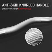 Yaheetech Barbell Set - Olympic Curl Bar & Weights (66LB, 55LB, 44LB) with Chrome Finish & Black Color