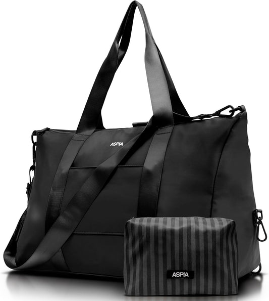 Gym Bag for Women, 3-in-1 Duffle with Laptop & Yoga Mat Space, Travel Bag with Shoe Compartment, Luggage Sleeve & Toiletries Pouch, Lightweight Weekender Carry On, Water Resistant