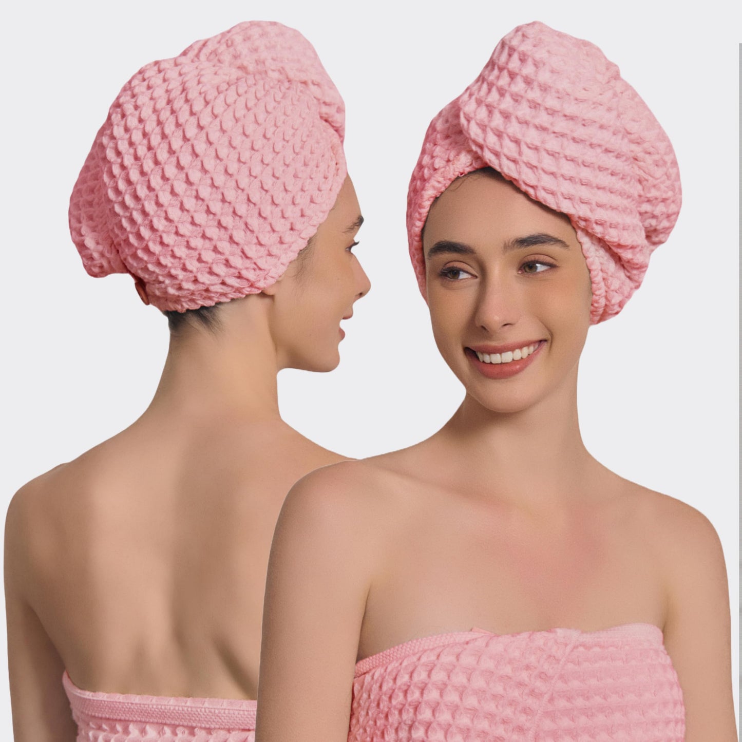 Luxury Japanese Cotton Waffle Bath Towel | Plush, Absorbent, and Quick Dry (Coral Orange, Hand Towel, 32" x 16")