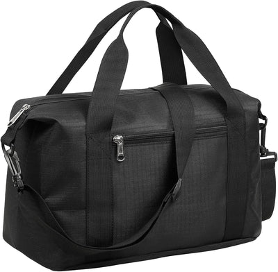 Vorspack Small Gym Bag - 14 Inches Duffle Bag for Travel Lightweight Duffel Bag for Men Women Personal Item Bag Weekender Bag for Travel Sports Gym - Black