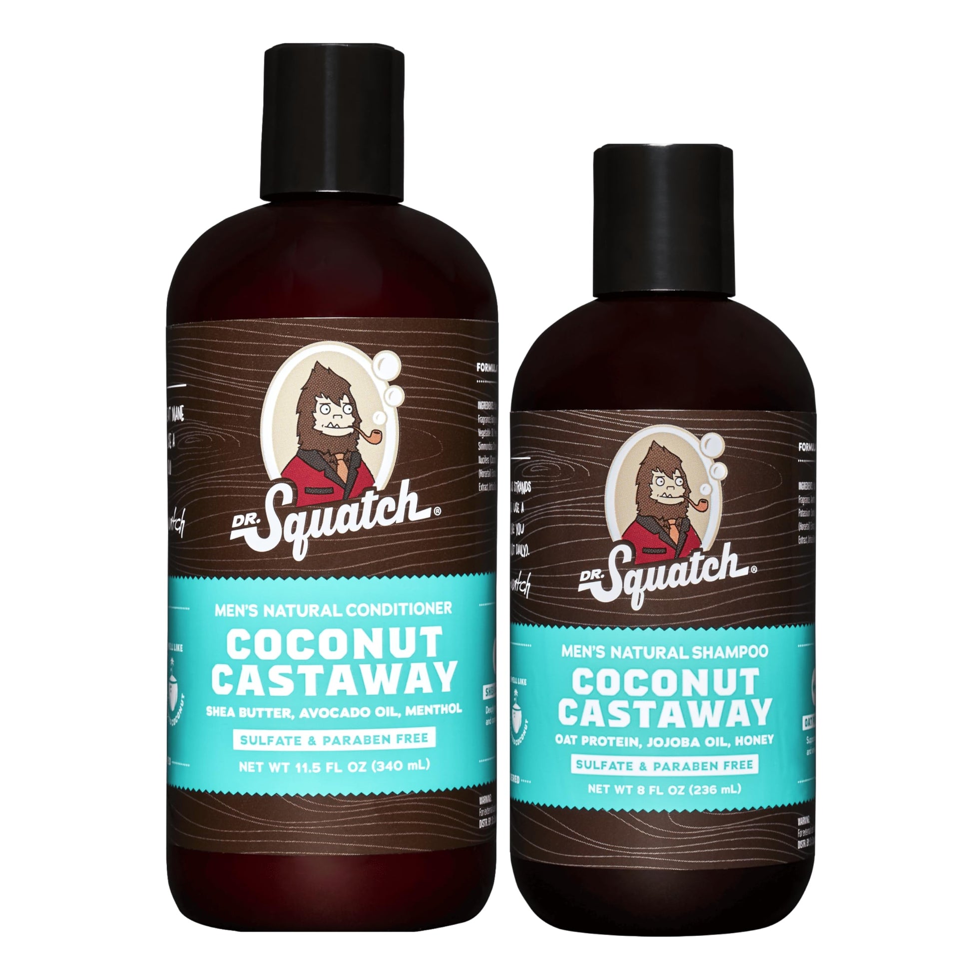 Dr. Squatch Natural Hair Bundle for Men - Healthy, Full Looking Hair - Fresh Falls Shampoo (8 fl oz), Fresh Falls Conditioner (11.5 fl oz)