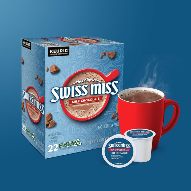 Swiss Miss Milk Chocolate Hot Cocoa, Single-Serve Keurig K-Cup Pods, Hot Chocolate, 44 Count