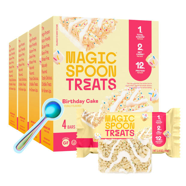 MAGIC SPOON Treats - High Protein, Low Carb, Keto Friendly, Low Sugar, Gluten Free, Crispy Protein Bar Cereal Bar, On-The-Go Healthy Snack (8 Chocolate PB Bars, 8 Marshmallow Bars)