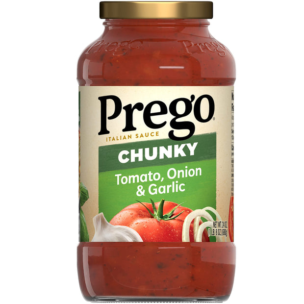 Prego Pasta Sauce, Italian Tomato Sauce with Roasted Garlic & Herbs, 24 Ounce Jar