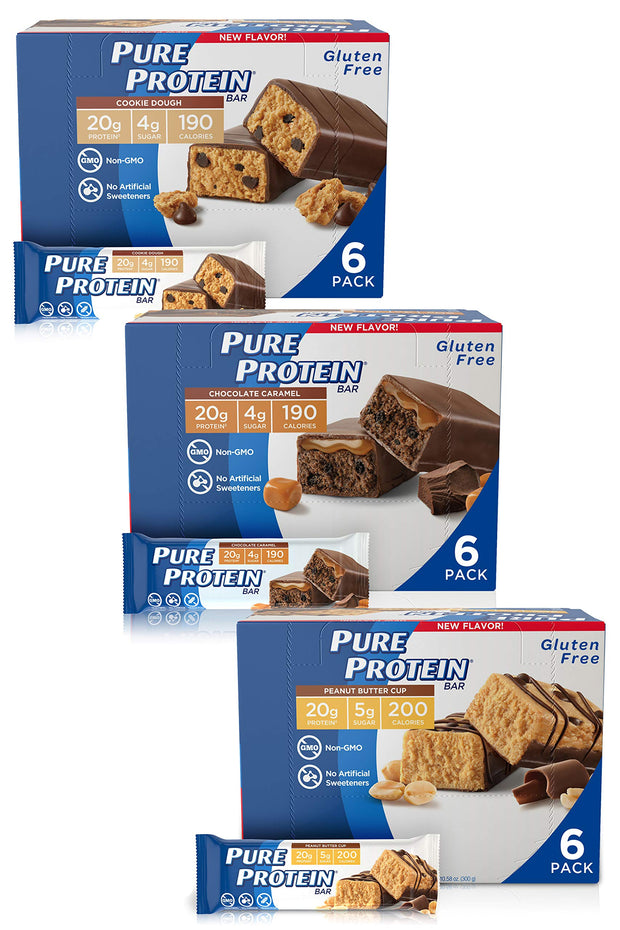 Pure Protein Galactic Brownie Bars - 12 Count Box | 20g High Protein, Gluten-Free, On-the-Go Snack | Ideal Pre & Post-Workout Fuel | Low Sugar, Great Taste!