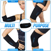 Two Pack - Cold Therapy Compression Ice Sleeve, Knee Ice Pack Wrap for Injuries, Elbow, Quad & Hamstring Relief, Flexible & Reusable Cold Wrap Recovery for Meniscus, ACL, MCL, Ice & Heat Therapy