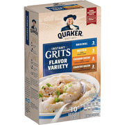 Quaker Instant Grits, 4 Flavor Variety Pack, 0.98oz Packets (10 Pack)