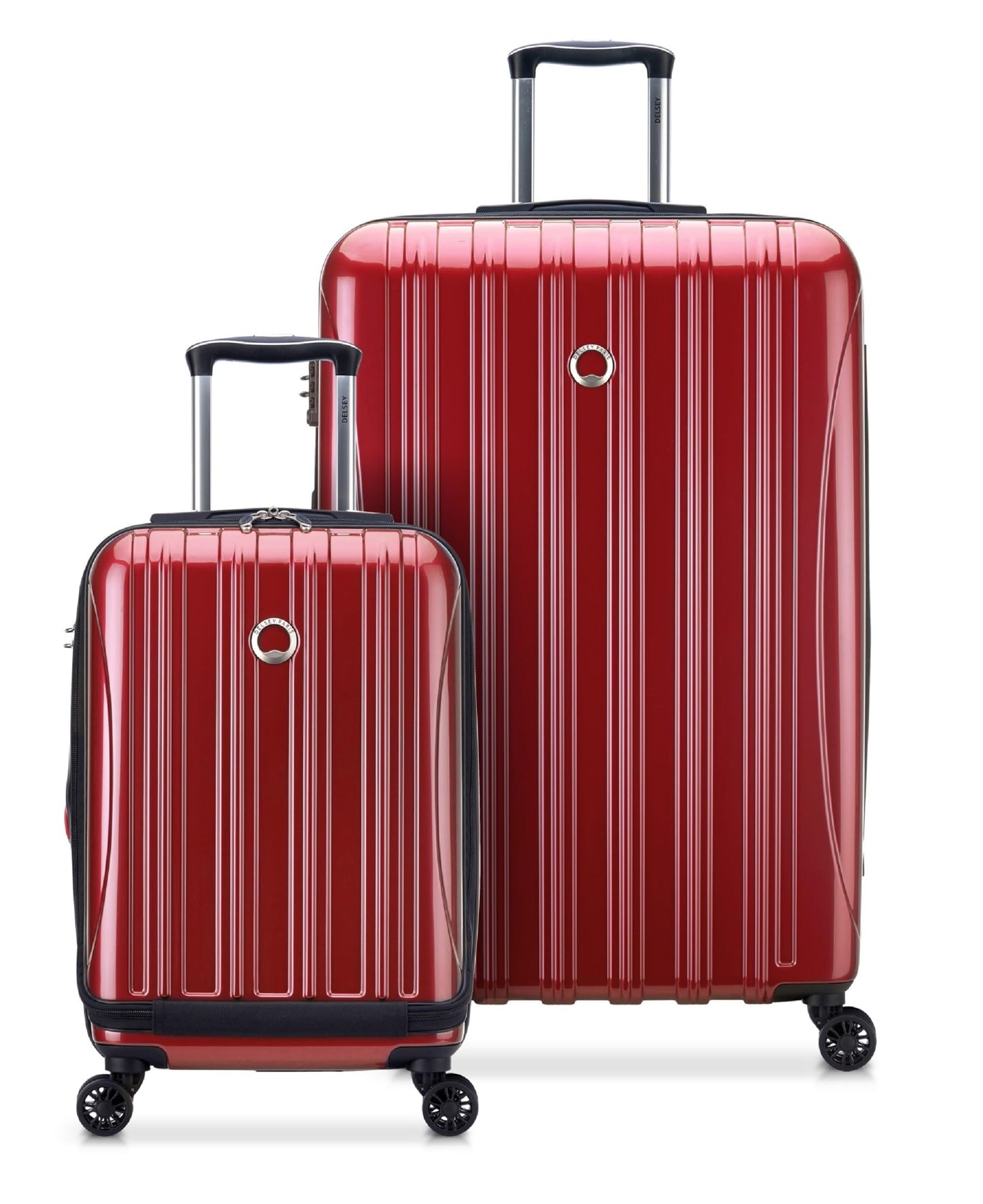 DELSEY PARIS Helium Aero Hardside Expandable Luggage with Spinner Wheels, Blue Cobalt, 3-Piece Set (21/24/28)