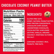 simplyFUEL Whole Food Protein Balls with Probiotics - Chocolate Coconut Peanut Butter Snacks - 8g Protein Snack - Gluten Free Energy Balls