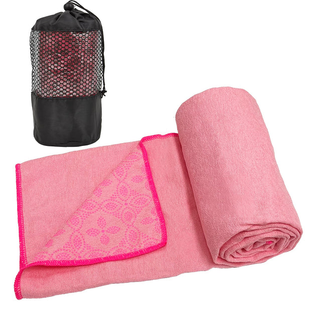 Yoga Towels, Non Slip Hot Yoga Mat Towel with Grip Dots,Super-Absorbent Soft Microfiber Yoga Blanket for Pilates, Fitness and Workout 72inch x 24inch