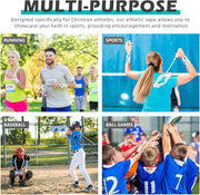 TrelaCo 1 Pcs Wrist Tape Baseball Cross Athletic 2in x 23ft Cotton Cross Wrist Tape Serrated Edges for Fingers Ankles Injury Wrap, Football Baseball Hockey Soccer (White)