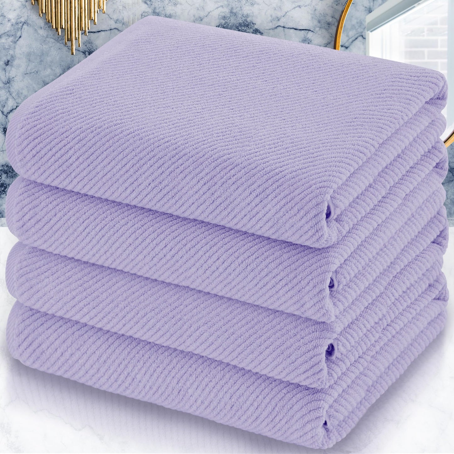 VOOVA & MOVAS Burgundy Towel Set - 100% Cotton | Lightweight | Soft | Quick Dry, 6 Piece Towel Set,2 Large Bath 30"x56", 2 Hand 18"x28", 2 Washcloths 13"x13", Towels Gift Set, Red Towels
