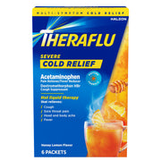 Theraflu Daytime Severe Cold Relief Powder, Honey Lemon Flavor, 6 Count
