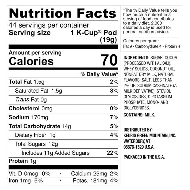 Swiss Miss Milk Chocolate Hot Cocoa, Single-Serve Keurig K-Cup Pods, Hot Chocolate, 44 Count