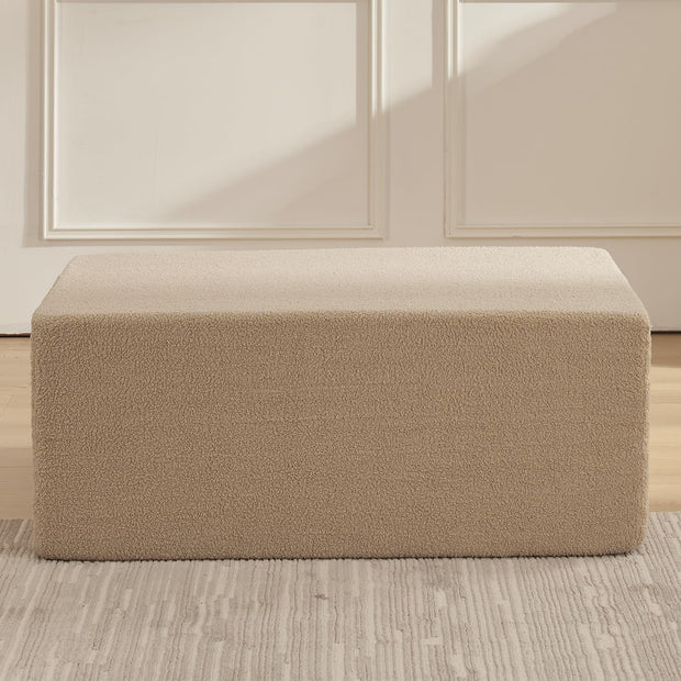 106" Cloud Sectional Couch, Left/Right Facing Convertible Sofa with Deep Seat, L-Shape Modular Upholstered Foam Couch for Living Room Bedroom, No Assembly Required (Corduroy Fabric, Beige)