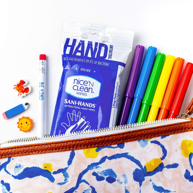 Nice 'N Clean Sensitive Skin Wet Hand Wipes Infused with Aloe & Vitamin E, Blue, 400 Count