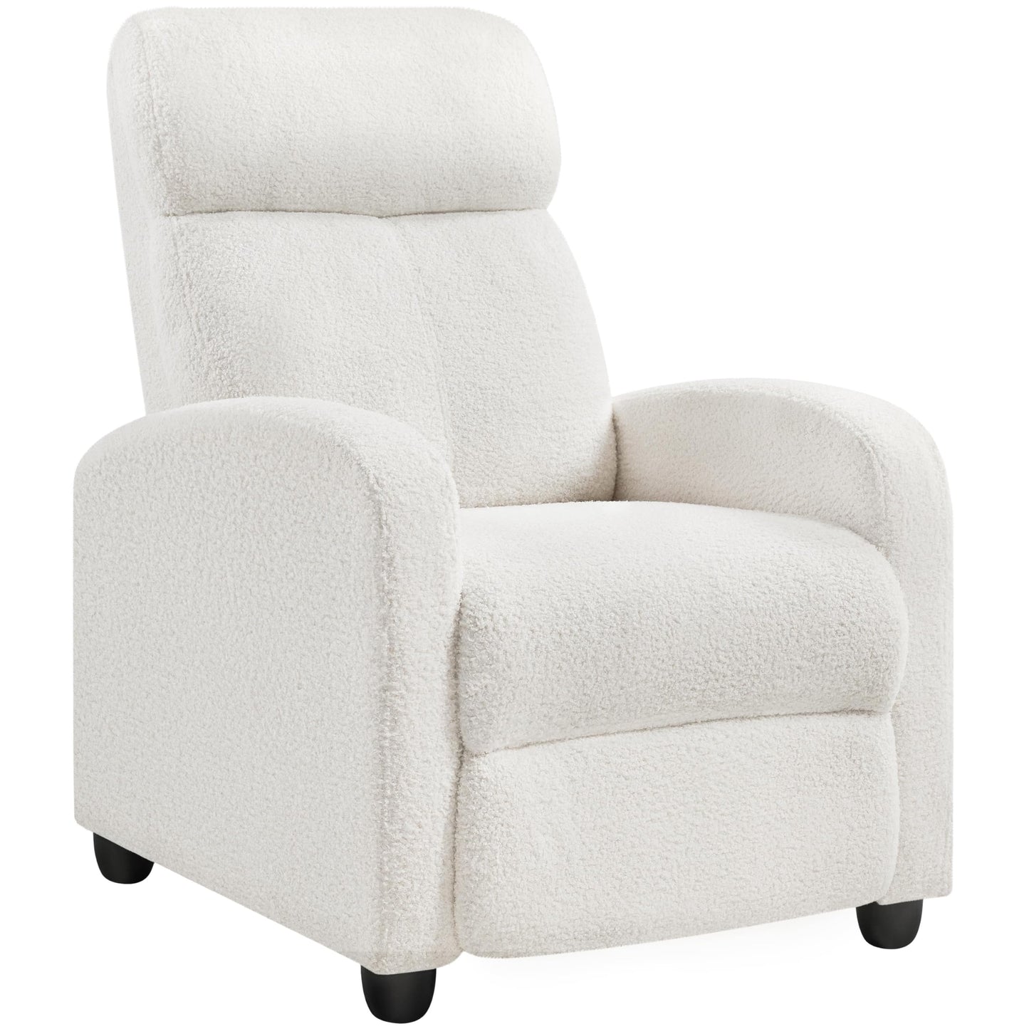 Yaheetech Recliner Chair PU Leather Recliner Sofa Home Theater Seating with Lumbar Support Overstuffed High-Density Sponge Push Back Recliners Armchair for Living Room