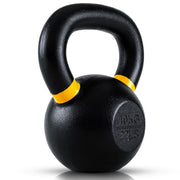 Single Cast Iron Kettlebell | Powder Coated - Wide Handle Weights for Core & Glute Workouts; Swings, Squats, Deadlifts; Strength, Endurance & Flexibility for Men & Women
