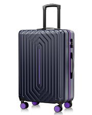 Luggage Sets 3 Piece, Carry On and Checked Hardside Lightweight Suitcase with Spinner Wheels and TSA Lock (20/24/28 inch), Purple
