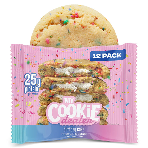 My Cookie Dealer Protein Cookies, Variety Pack (5-Pack, 2.2oz Each) - 15-17g of Protein per Cookie - Individually Wrapped Travel Snacks