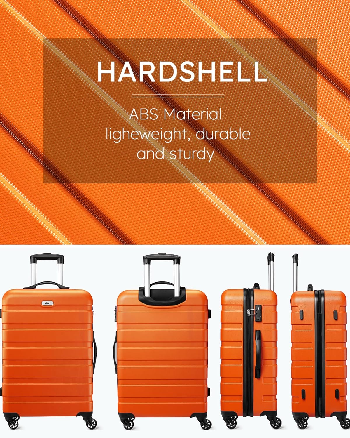 Suitour Luggage Sets 4 piece with Spinner Wheels,Hard Shell Luggage set for Women,16" 20" 24" 28 inches Suitcase Set for Travel Business