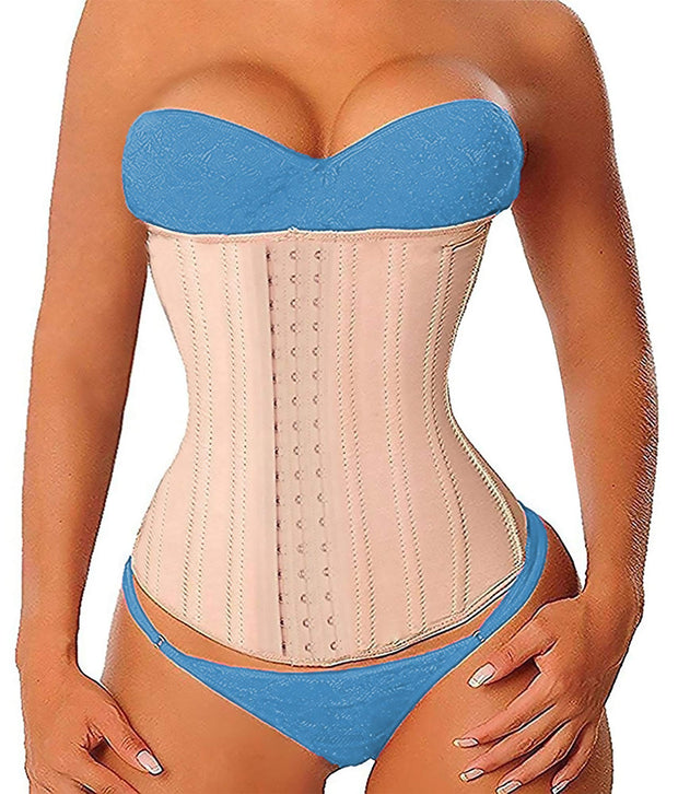 YIANNA Latex Long Torso Waist Trainer for Women Tummy Control Underbust Waist Cincher Corset Sport Girdle Body Shaper