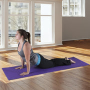 Yoga Mat - Double Sided 1/4-Inch Workout Mat - 71x24-Inch Exercise Pad for Home Gym Fitness or Pilates with Carrying Strap by Wakeman (Black)