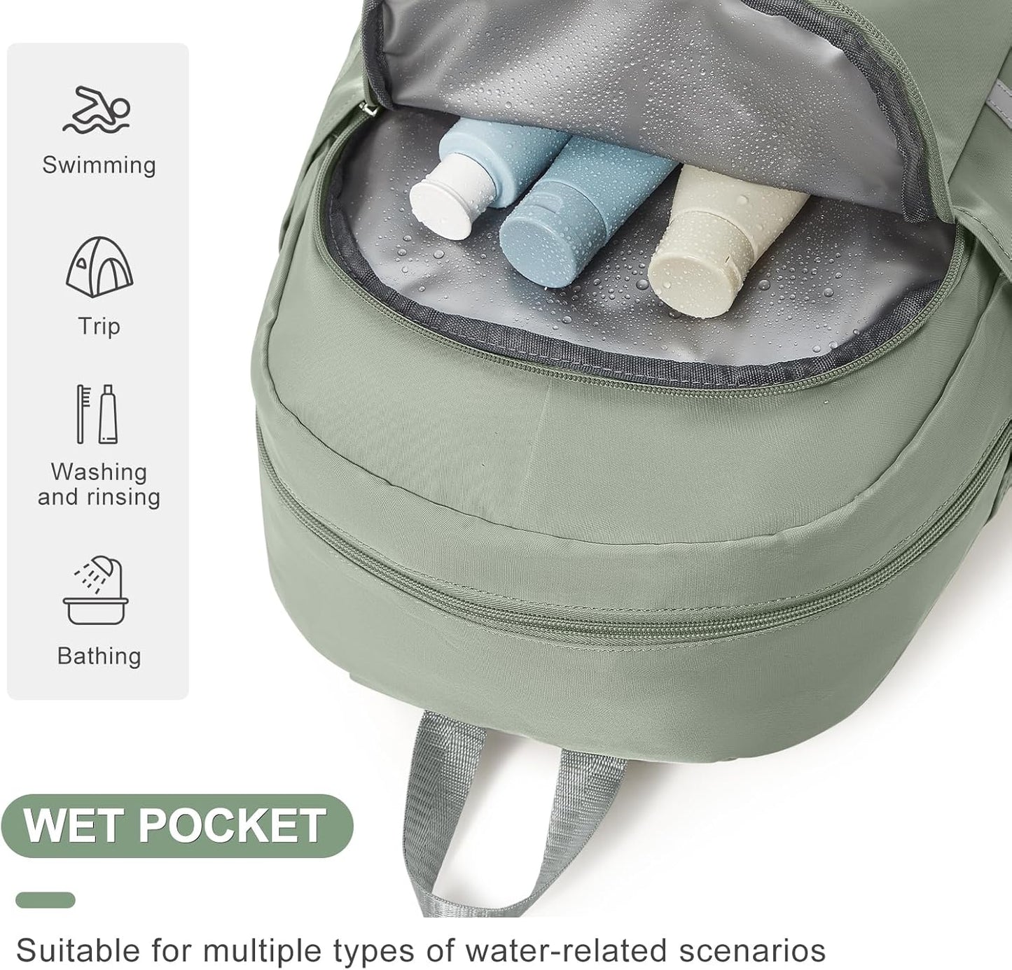coofay Gym Backpack For Women Waterproof Backpack With Shoe Compartment Lightweight Travel Backpack Sports Backpacks Small Gym Bag