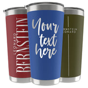 Personalized Gifts For Men - 20 Oz. Custom Tumblers w/Lid, Black - Insulated Travel Coffee Mugs - Optional Straw Set, Stainless Steel Double Wall Coffee Tumbler, Personalized Cups