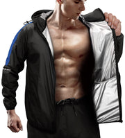 RDX Sauna Suit Weight Loss, REACH OEKO TEX 100 CERTIFIED, Sweat Jacket with Hood, Body Slimming Fitness Workout Men Women