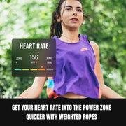 Level 2 Weighted Jump Rope Set - (1LB, 2LB) HIIT Workout Ropes - For Fitness, Exercise, Boxing, and Strength Training - Heavy Ropes For Intermediate to Advanced Jumpers - Two Ropes Included