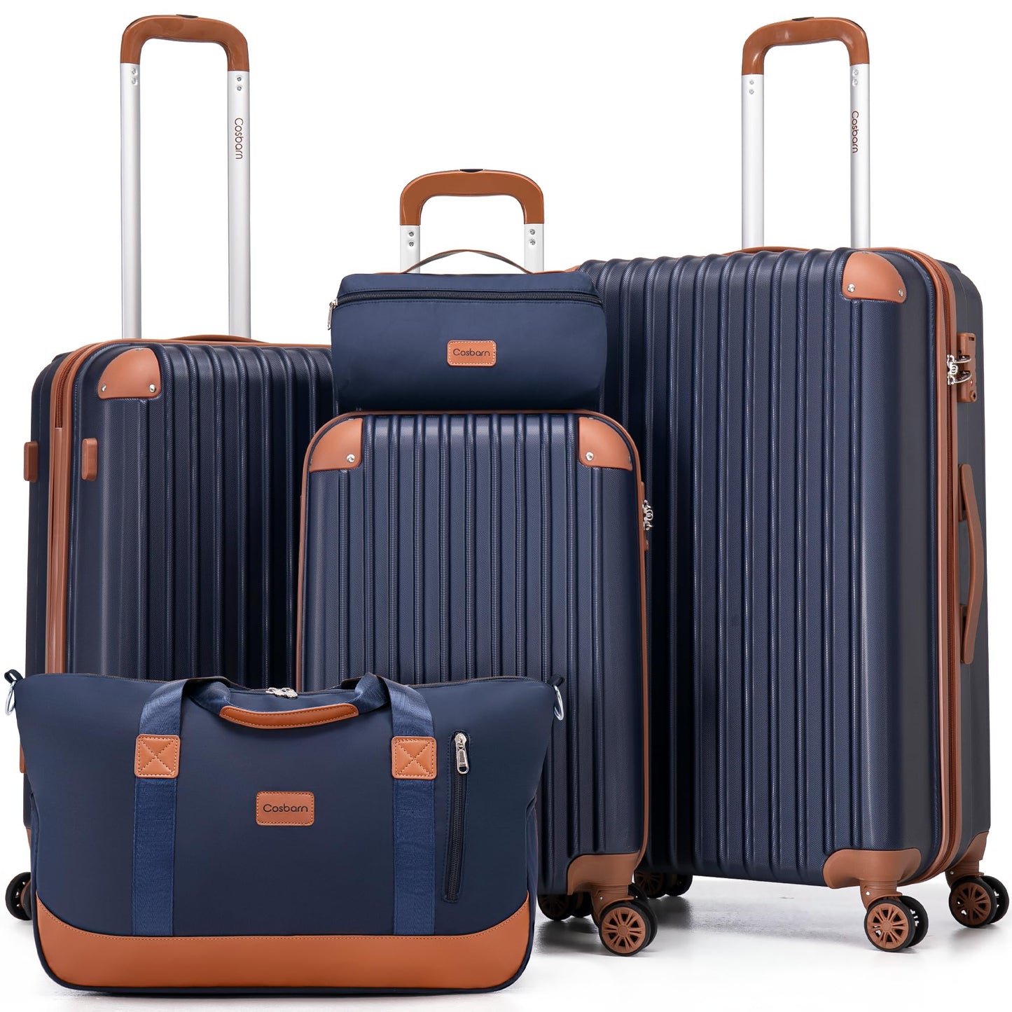 Luggage Sets 5 Piece Suitcases with Wheels, Suitcase Set ABS Hard Case Luggage with TSA Lock Spinner Wheels Durable Travel Luggage